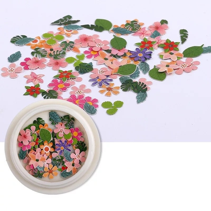 Ultra-thin Wood Pulp Flower Nail Decoration