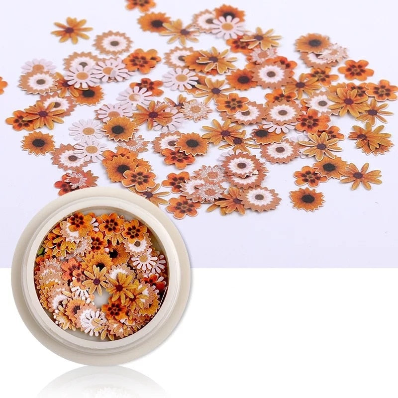 Ultra-thin Wood Pulp Flower Nail Decoration