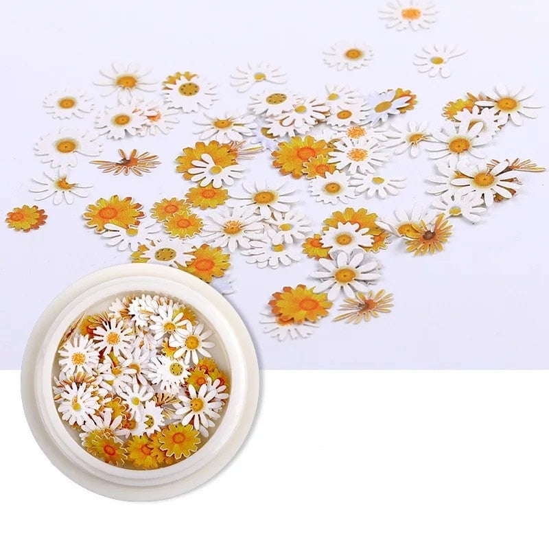 Ultra-thin Wood Pulp Flower Nail Decoration