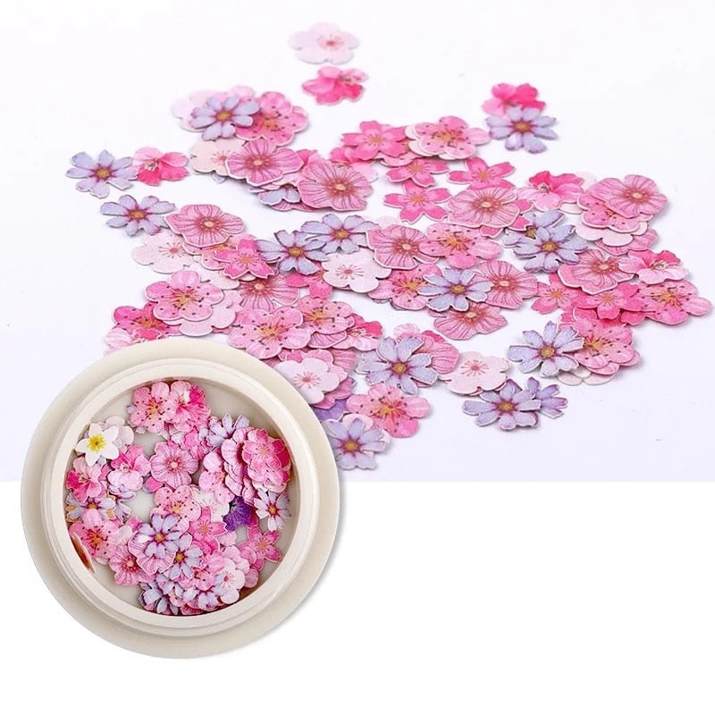 Ultra-thin Wood Pulp Flower Nail Decoration