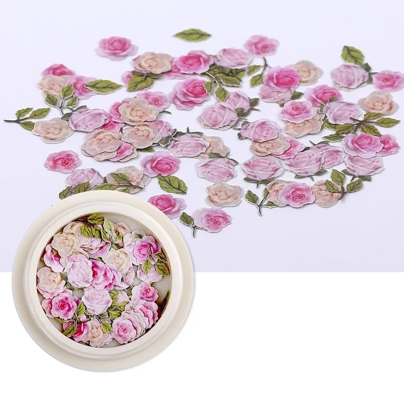 Ultra-thin Wood Pulp Flower Nail Decoration