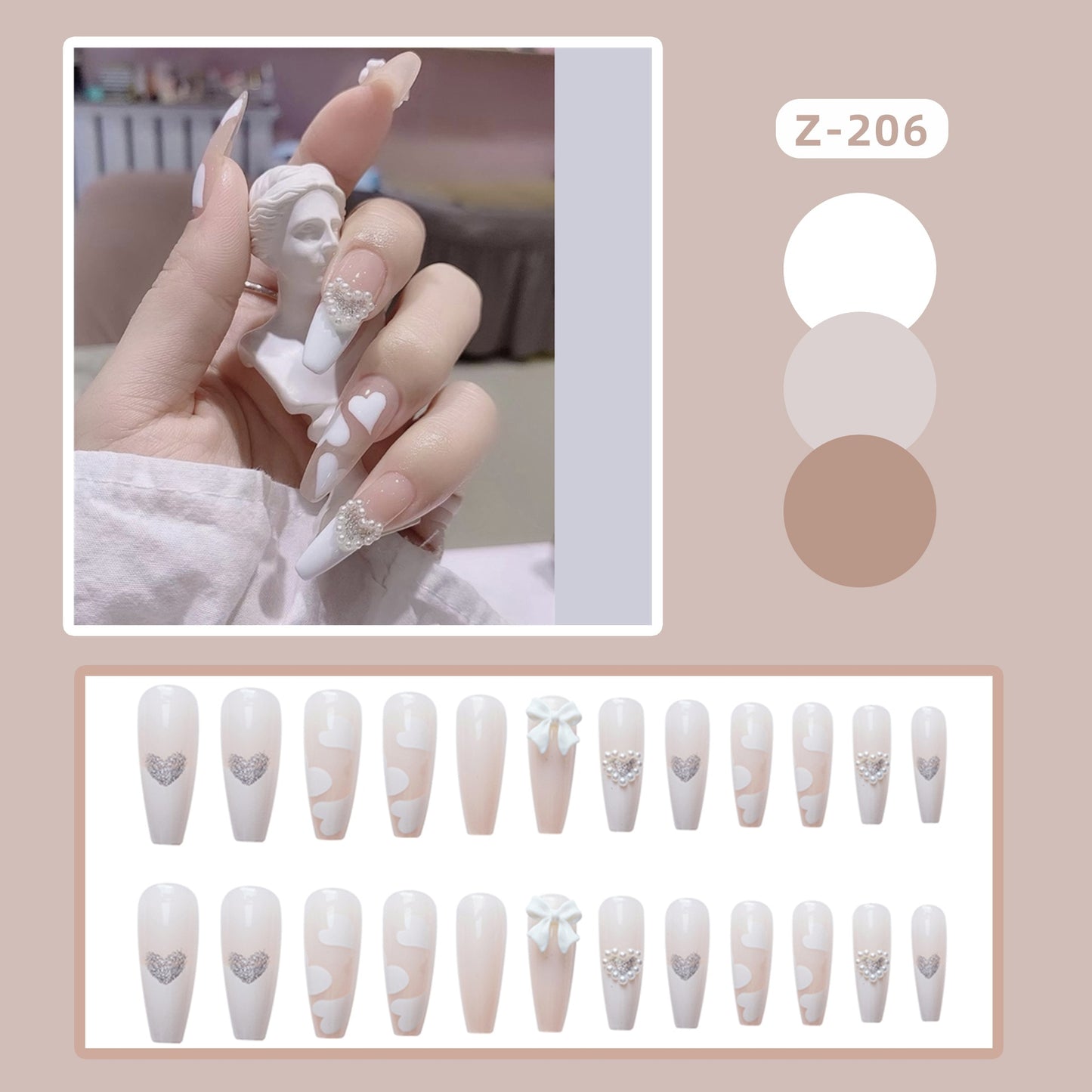 Nails - Removable press on acrylic nail tips