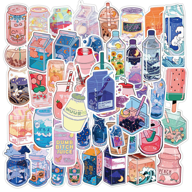 Stationaries - Cute Bubble Milk Tea Stickers