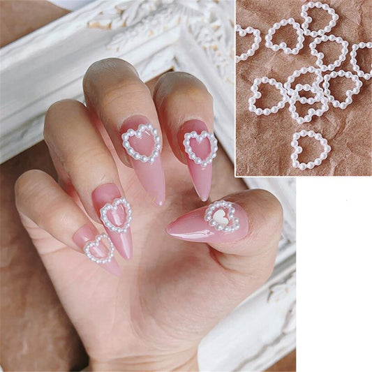 Nails - Heart Pearl Nail Charms